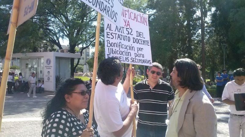 Manifestación de docentes rurales
