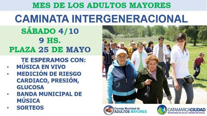 Caminata por el bienestar y buenos tratos de los Adultos Mayores