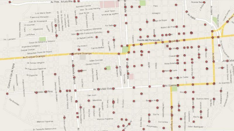 Mate de Luna y 25 de Mayo, las calles con más accidentes
