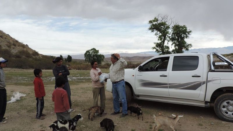 Nueva visita del intendente León Mendoza a las zonas serranas