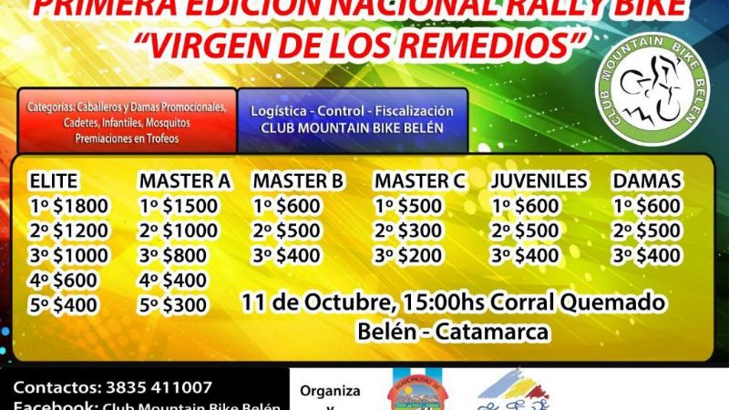 Se corre la Primera Edición Nacional del Rally Bike “Virgen de los Remedios”