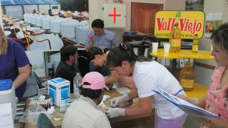 Control de salud a obreros agrarios