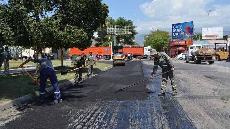 Avanza la repavimentación en el centro