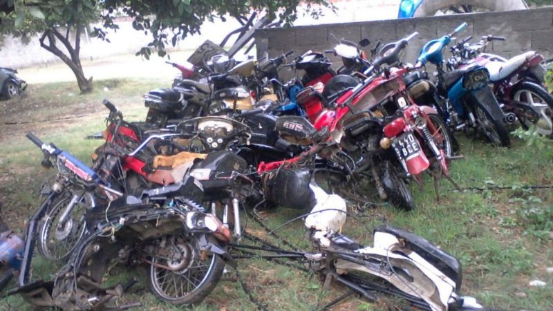 Secuestran 26 motos, 1 cuatriciclo y motopartes de un taller clandestino