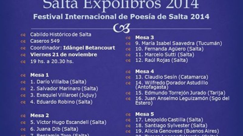 El poeta Claudio Sesín representa a Catamarca en la Expo Libros Salta