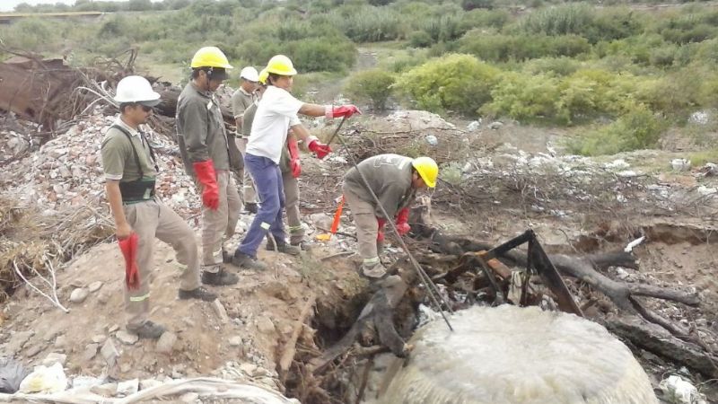 Culminaron los intensos trabajos desobstrucción en colectora máxima