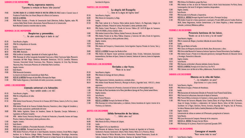 Este sábado comienzan las Solemnidades en honor a Nuestra Madre del Valle