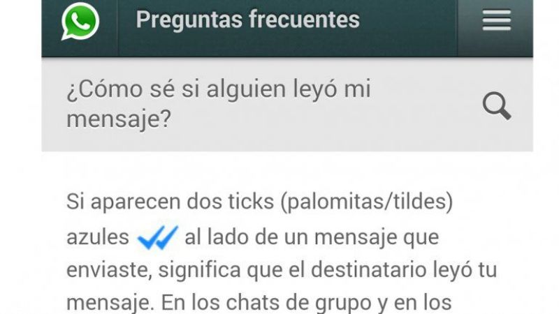WhatsApp ya permite saber si un contacto leyó los mensajes
