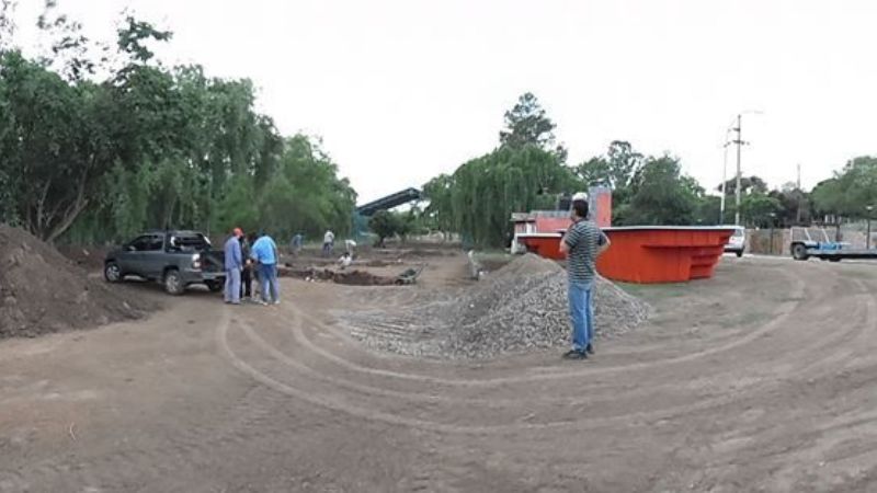 Trabajos en el camping de Guayamba