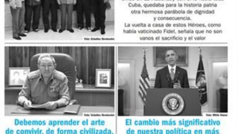 Despedida de Cuba en un momento histórico