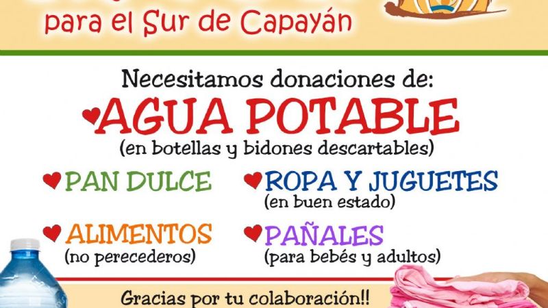 Cruzada solidaria navideña para pobladores del sur de Capayán