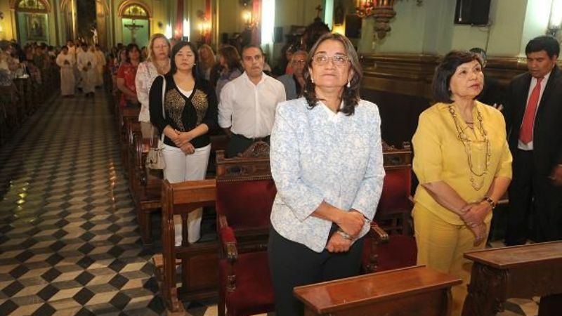Corpacci participó del homenaje a la Virgen