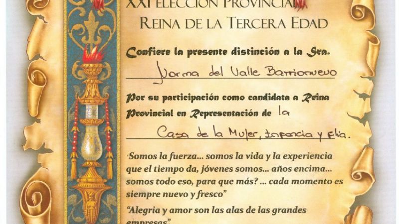 Elección de la reina provincial de la tercera edad