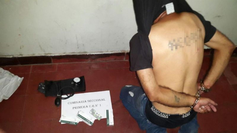 Detenido por robar elementos de un consultorio médico
