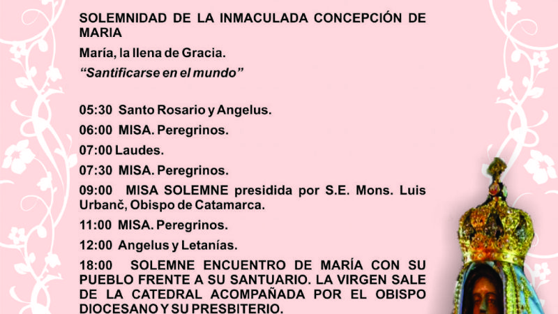 Procesión y programa fiestas marianas para este lunes