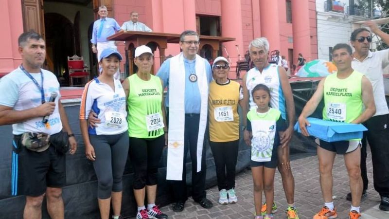 Atletas y peregrinos agradecieron a la Virgen del Valle