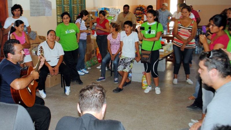 Siján recibió y agradeció la caricia del alma de los artistas solidarios