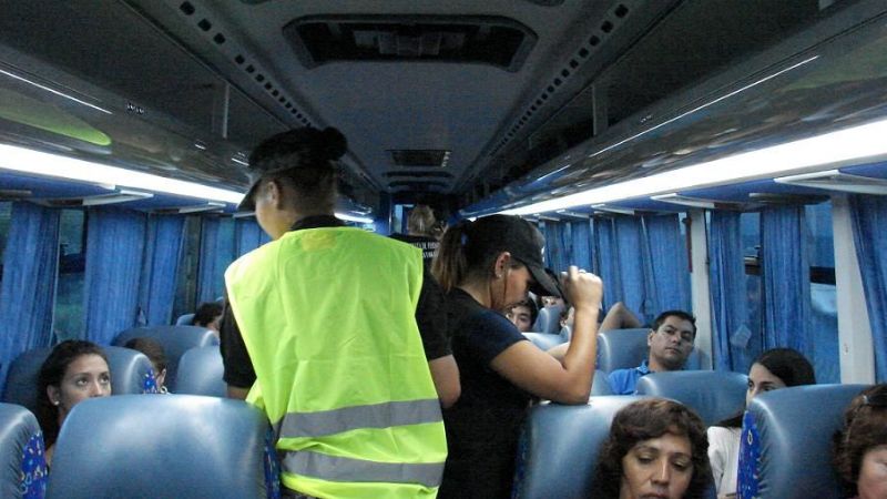 Operativo de control en la cuestecilla de El Portezuelo