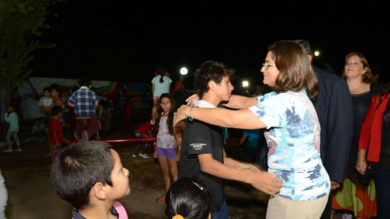 Lucía inauguró importantes obras en Recreo