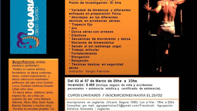 Taller intensivo de danzas aéreas