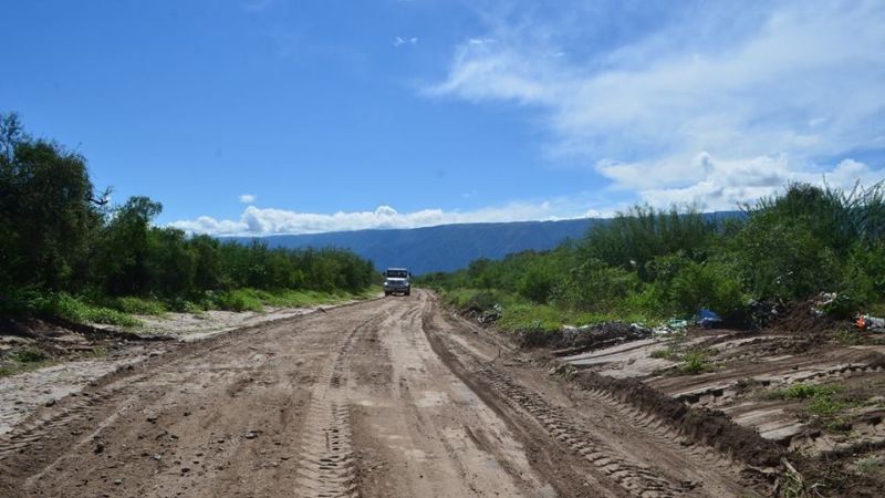 Obra de consolidación de márgenes del río Santa Cruz