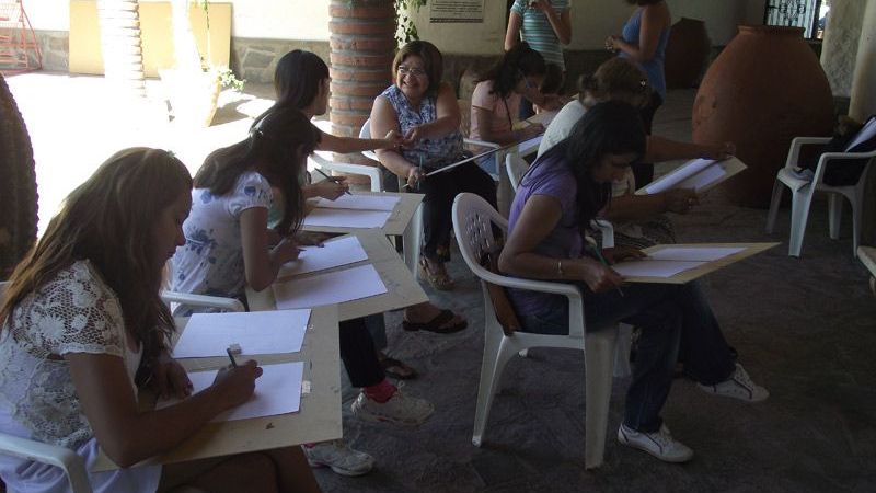 Exitoso taller de Pintura en Santa María