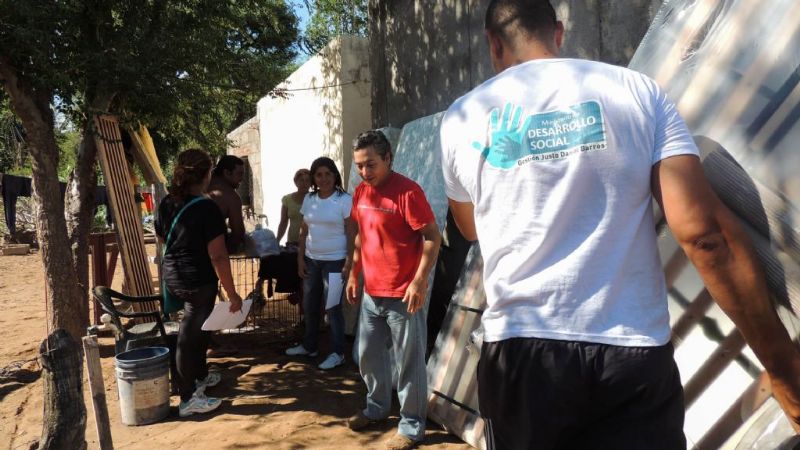 Asistencia por las lluvias en Santa Rosa