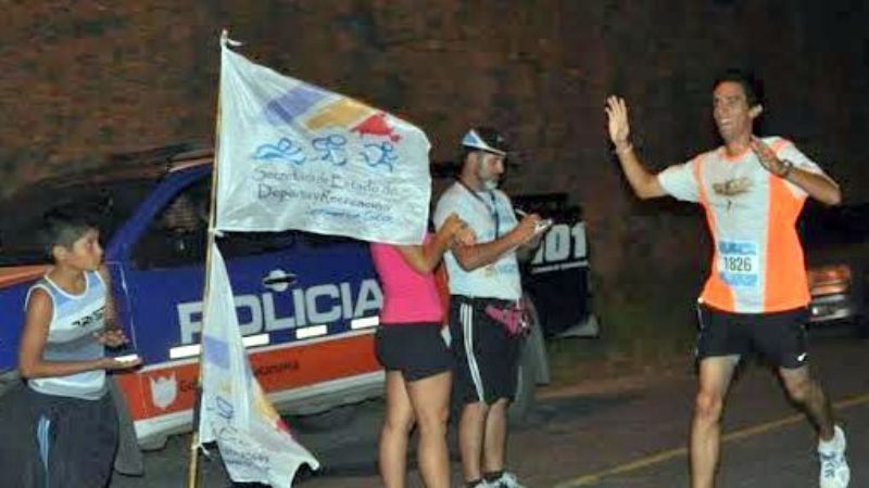 Castro y Giménez en la prueba atlética solidaria