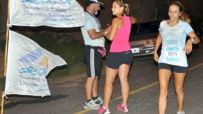 Castro y Giménez en la prueba atlética solidaria