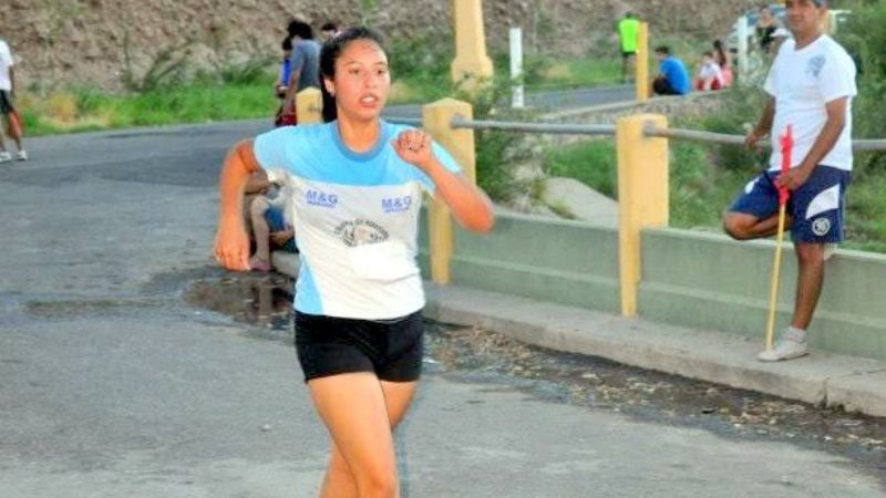 Castro y Giménez en la prueba atlética solidaria