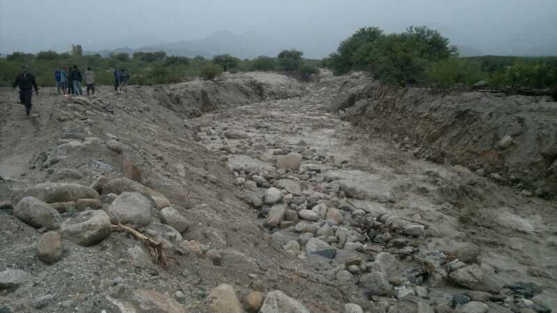 El encauzamiento y las defensas provisorias del río Rincón evitaron el ingreso de la creciente al pueblo