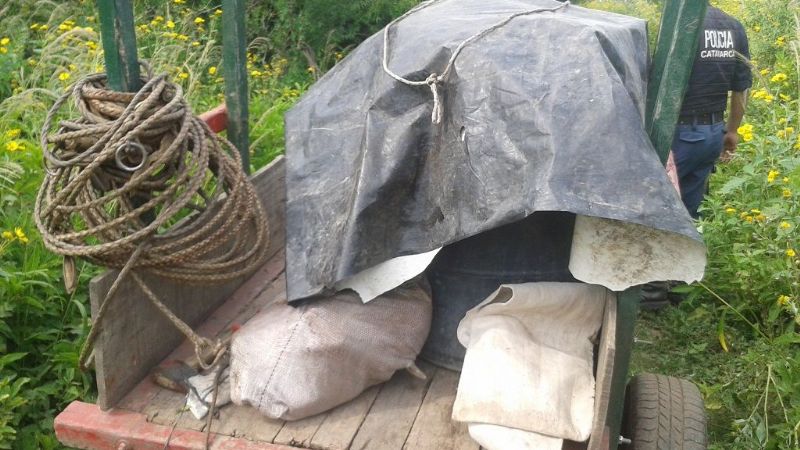 Detuvieron a cuatro personas y secuestran animales faenados en Achalco