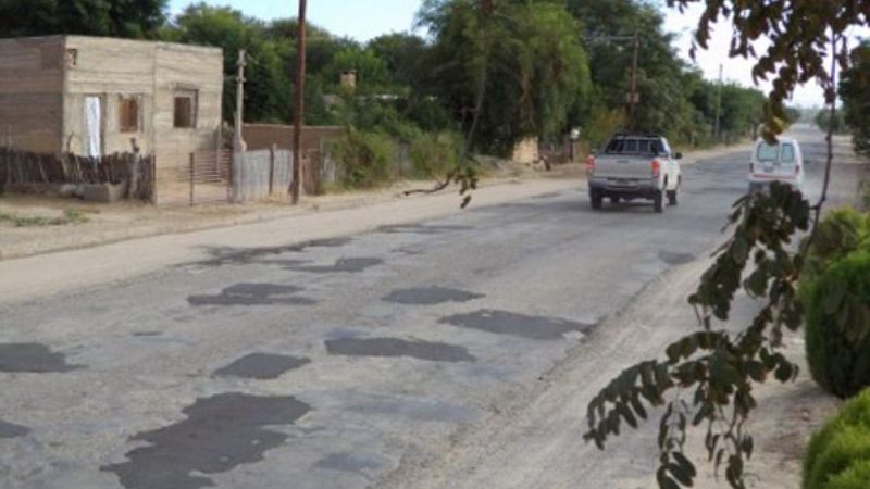 Bacheo en la ruta 40