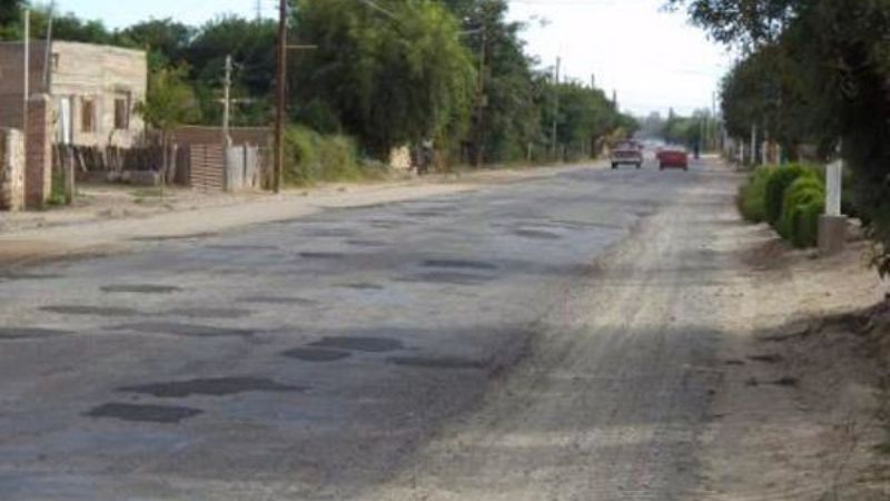 Bacheo en la ruta 40