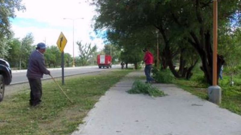 Trabajos en la bici-senda