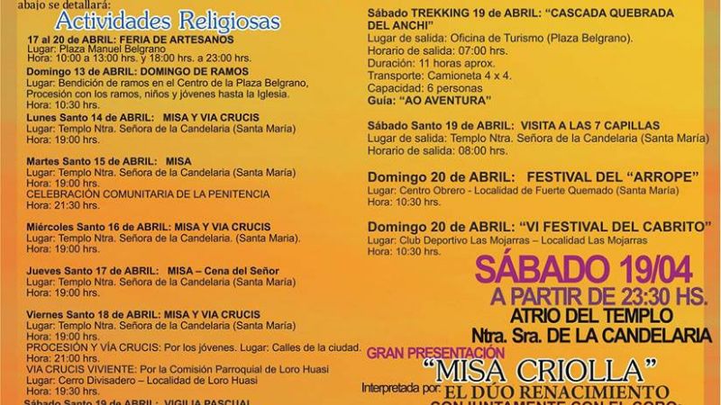 Semana Santa con muchas actividades en Santa María