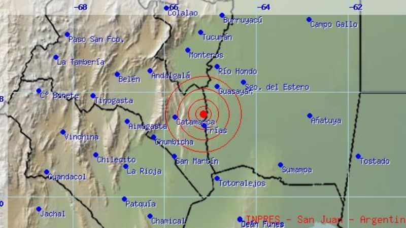 Jornadas de temblores en Catamarca