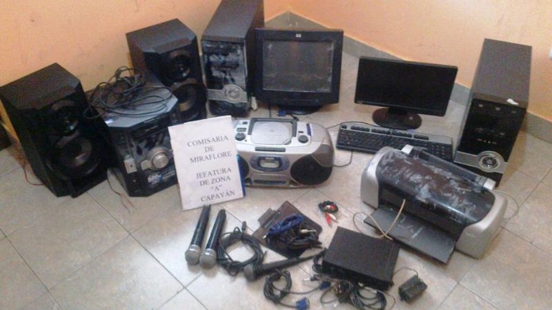 Recuperan elementos robados de una escuela en Miraflores