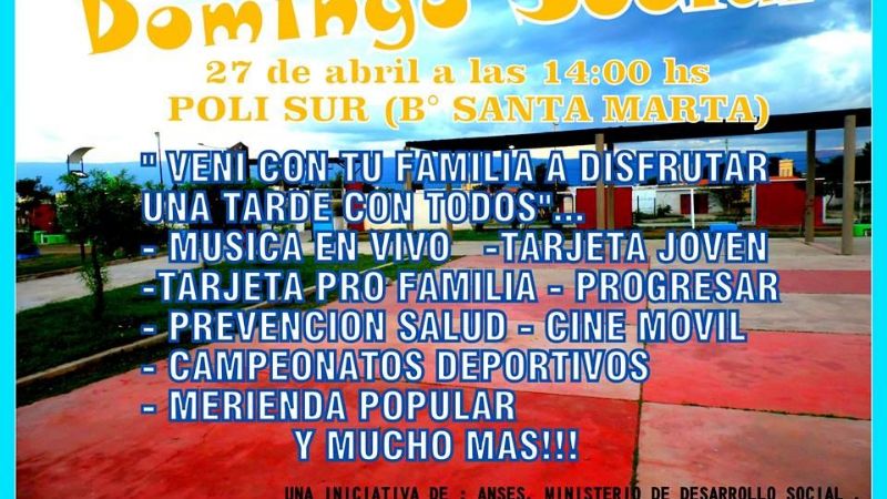 Se viene el “Domingo Social” en el Polideportivo Autonomía de Catamarca
