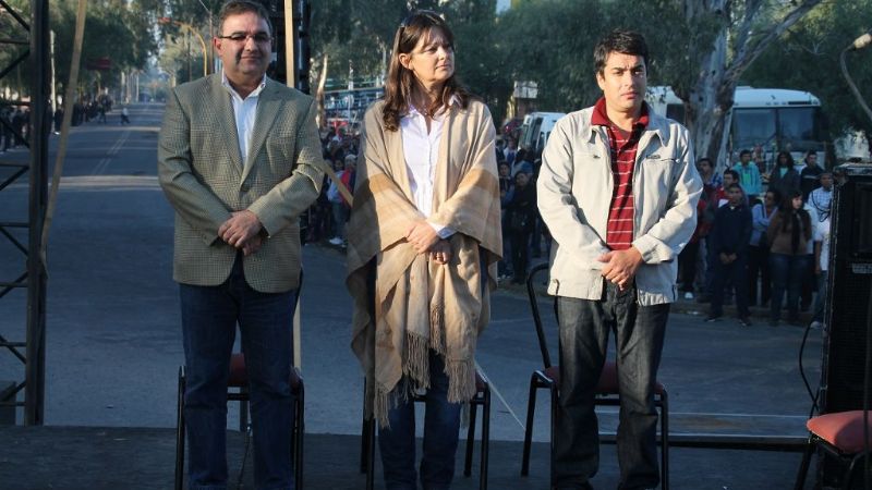 Jalil junto a los gauchos en el Adán Quiroga