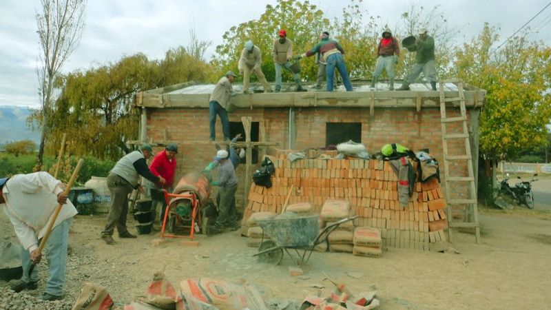 Avanza la obra en la posta sanitaria de Chañar Punco