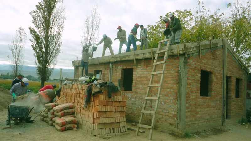 Avanza la obra en la posta sanitaria de Chañar Punco