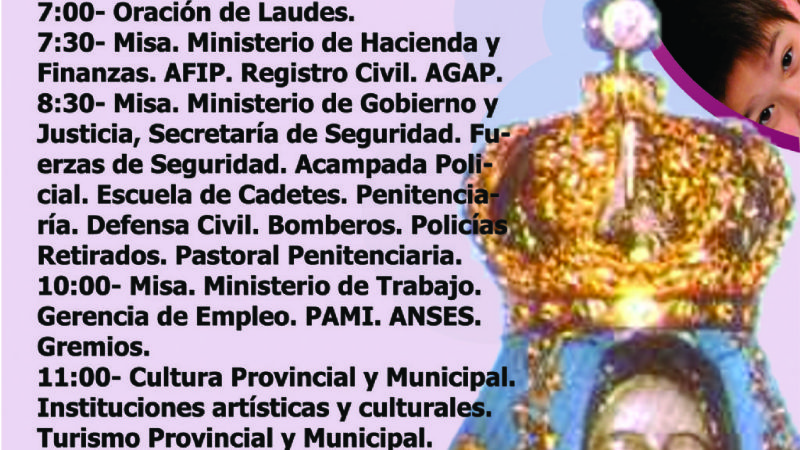 Programa de las festividades de hoy