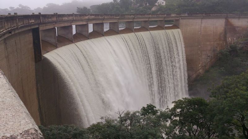 El dique de Collagasta al máximo