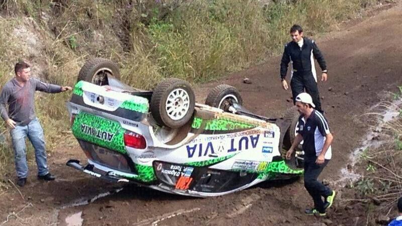 Un revolcón dejo afuera del rally a Augusto D’Agostini