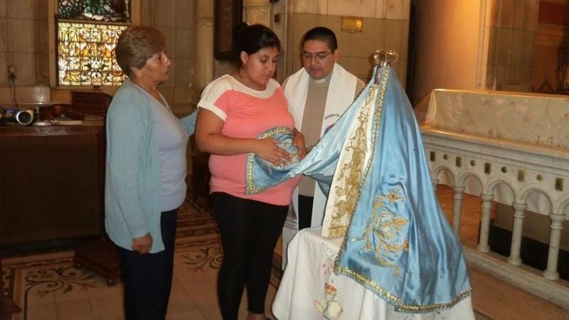 18 mujeres embarazadas participaron de un encuentro en el Camarín de la Virgen