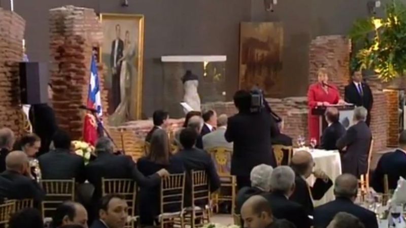 Lucía junto a Cristina Kirchner y Michelle Bachelet