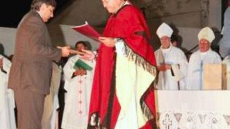 Andersch acompañó la ordenación episcopal de Monseñor Demetrio Jiménez