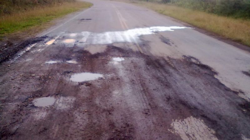 Estado deplorable de la ruta 42