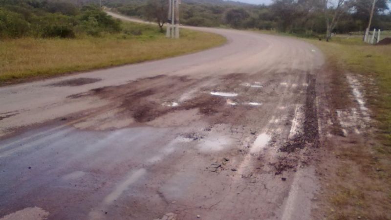 Estado deplorable de la ruta 42